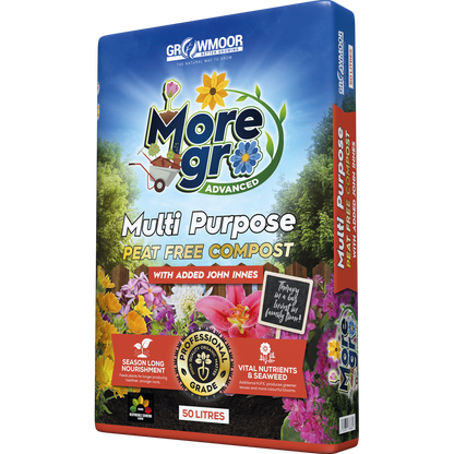 Growmoor Moregro Advanced Peat Free Multi Purpose With Added John Innes Compost 50 Litres