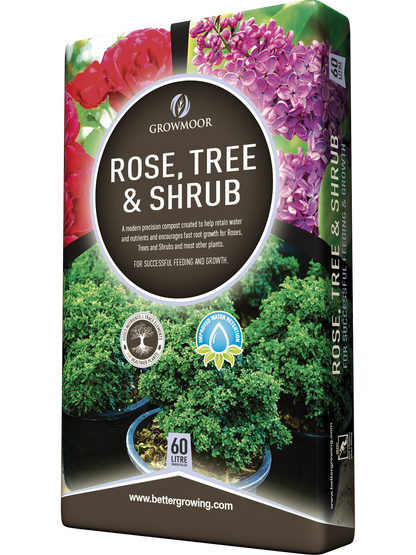Growmoor Rose, Tree & Shrub Compost 60 Litres