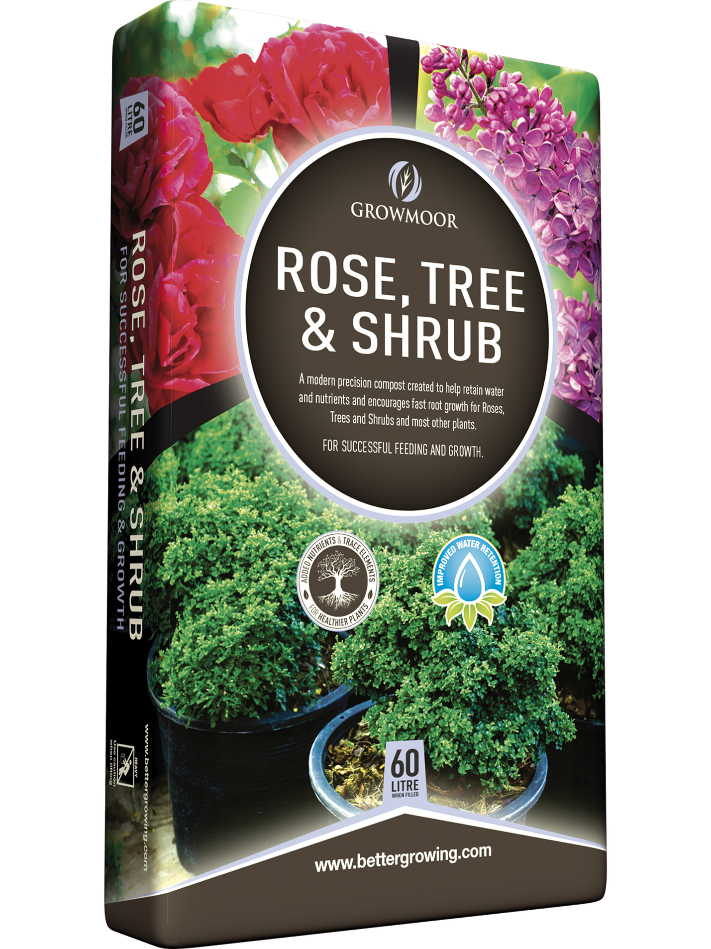 Growmoor Rose, Tree & Shrub Compost 60 Litres
