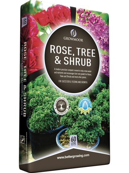 Growmoor Rose, Tree & Shrub Compost 60 Litres