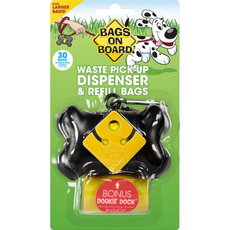 Dog Waste Bags Bone Dispenser Black +30 Bags