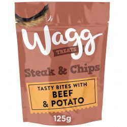 Wagg Treats Steak & Chips 125g - 742552