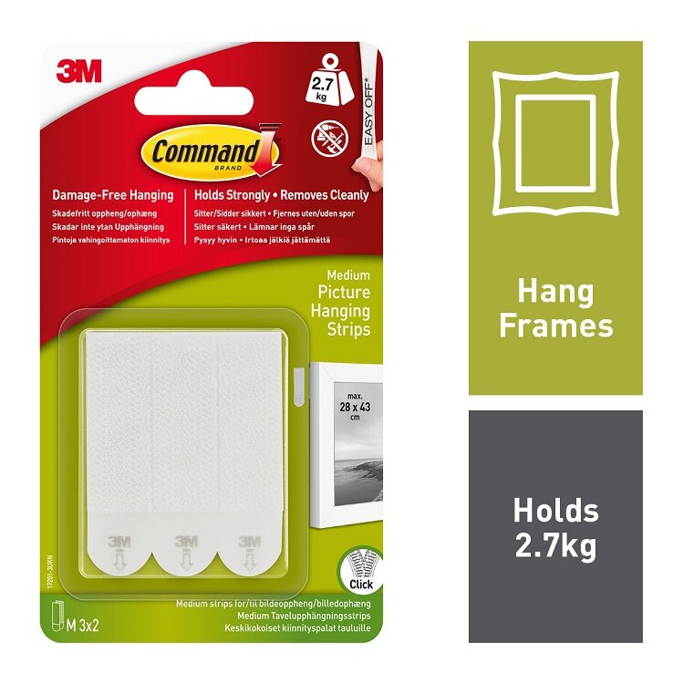 Command Medium Picture Hanging Strips 17201-3 - 3pk