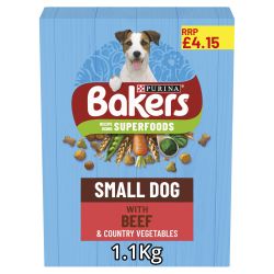 Bakers Small Dog Beef with Vegetables Dry Dog Food 1.1kg