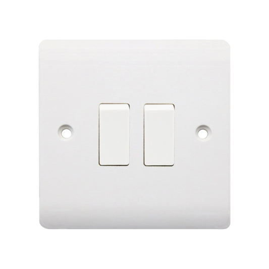 Securlec 2 Gang 2 Way Light Switch