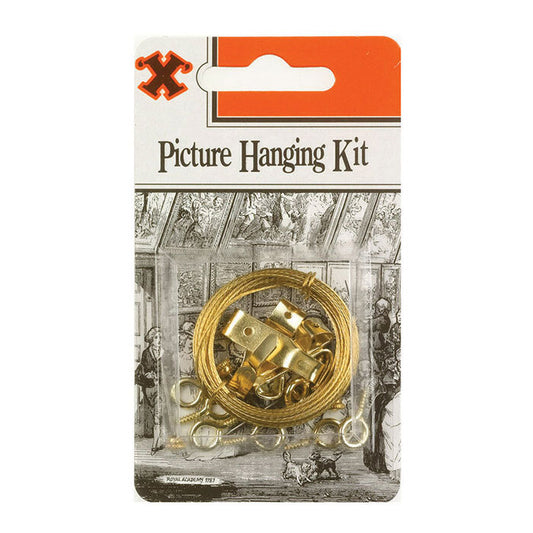 X Picture Kit 4 hooks/3m Wire