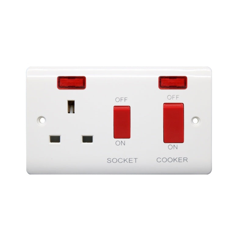 Cooker Switch & Socket Double Pole
