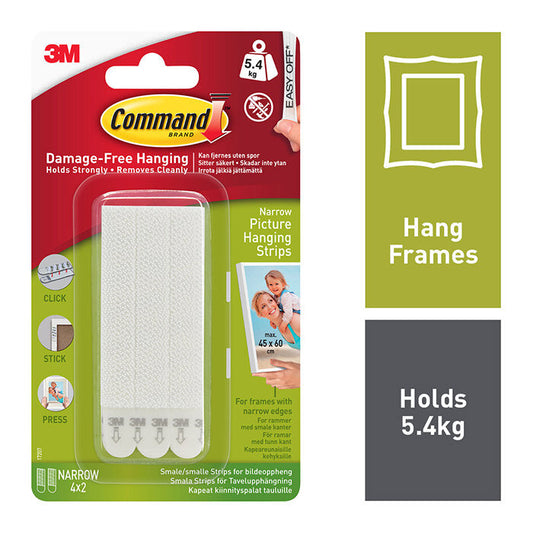 Command Narrow Picture Hanging Strips 17207 - 4pk