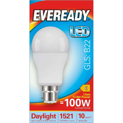 GLS LED Light Bulb B22 BC Bayonet Cap Day Light