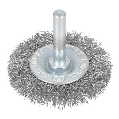 Flat Steel Wire Wheel Brush 50mm x 6mm Arbor