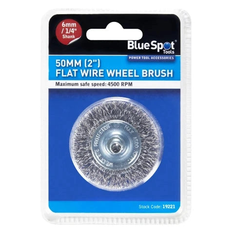 Flat Steel Wire Wheel Brush 50mm x 6mm Arbor