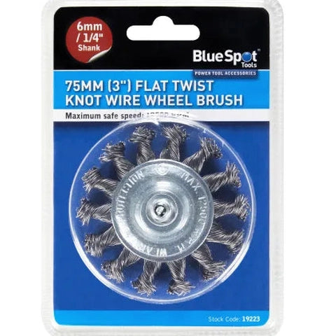 Flat Twist Knot Wire Wheel 75mm