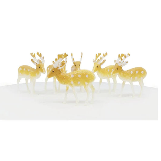  Reindeer Plastic Cake Toppers BX164