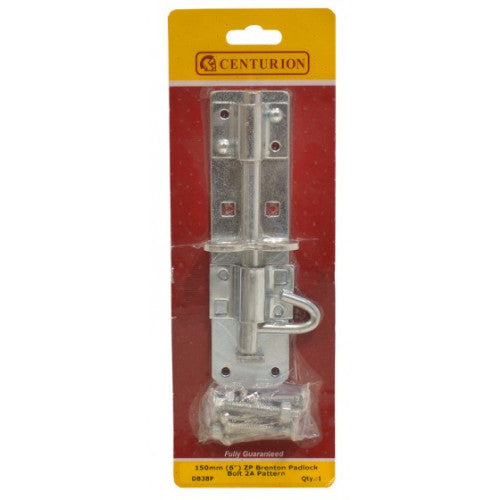 Brenton Padlock Bolt 150mm 6" ZP