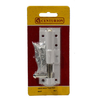 Tower Bolt 100mm 4" White