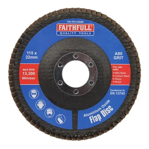 Aluminium Oxide Flap Disc 115 x 22mm