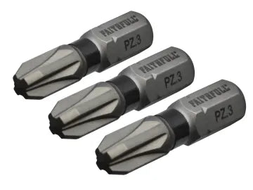 Pozi Impact Screwdriver Bits 3 Pack