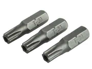 Security S2 Grade Steel Screwdriver Bits 25mm 3 Pack