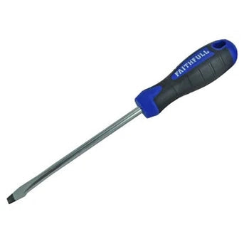 Soft Grip Screwdriver Flared Slotted Tip