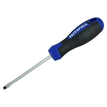 Soft Grip Screwdriver Flared Slotted Tip