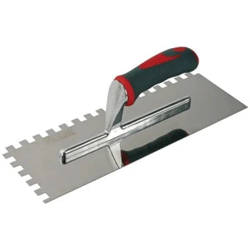 Notched Trowel Serrated 10mm Stainless Steel Soft Grip Handle 13 x 4.1/2in
