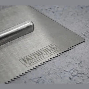 Notched Trowel V 3mm Soft Grip Handle 11 x 4.1/2in