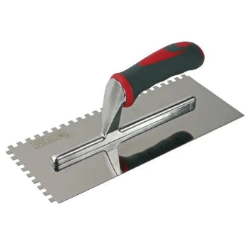Notched Trowel Serrated 6mm Stainless Steel Soft Grip Handle 11 x 4.1/2in