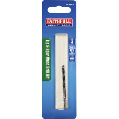 Lip & Spur Wood Drill Bit 3mm