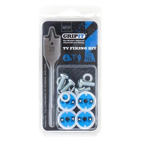 Blue Plasterboard Gripit TV Kit