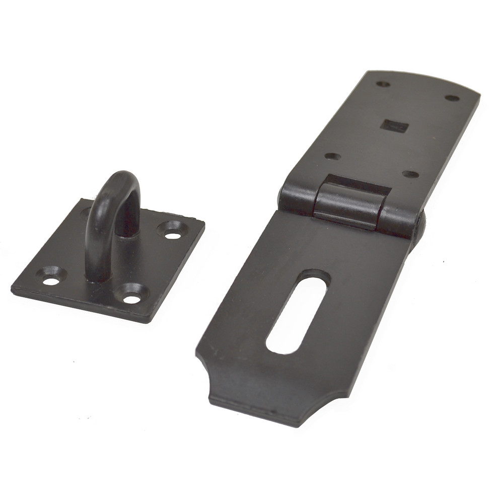 Heavy Duty Hasp & Staple 180mm 7 1/4" Black - SP133P