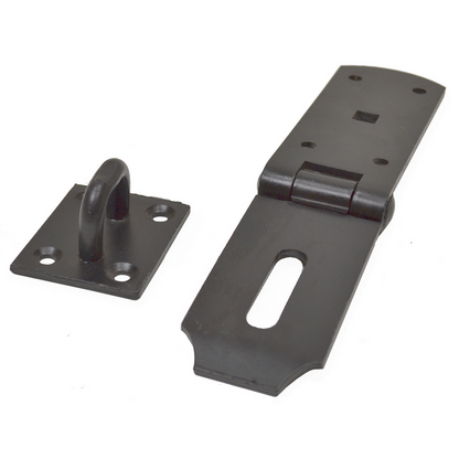 Heavy Duty Hasp & Staple 180mm 7 1/4" Black - SP133P