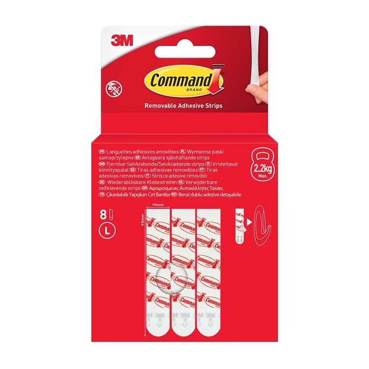 Command Large Mounting/Replacement Strips 17023P - 8pk