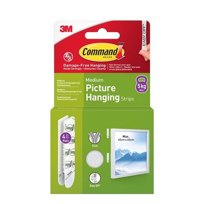 Command Medium Picture Hanging Strips 17204 - 5kg - 4pk