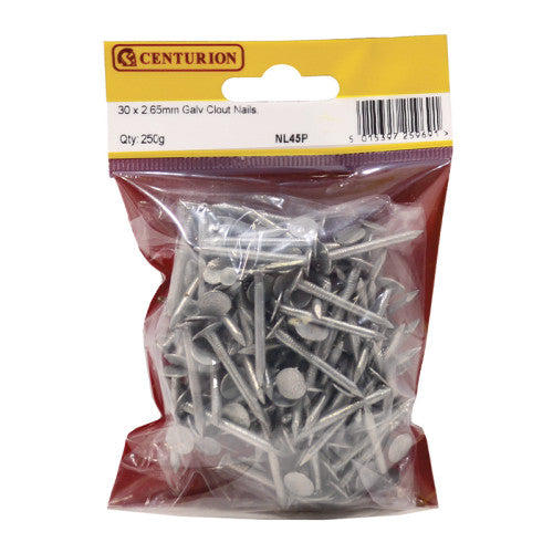 Galvanised Clout Nails 250g