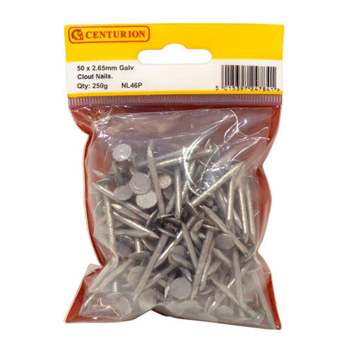 Galvanised Clout Nails 250g