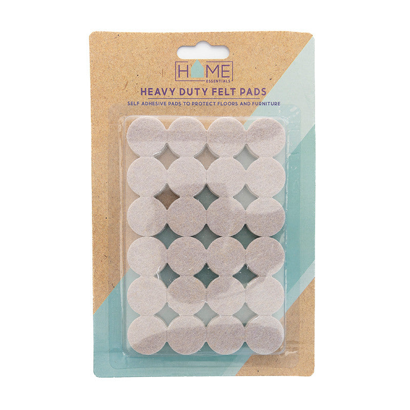 25mm Diameter Self Adhesive Heavy Duty Feltguard Pads Pack of 48