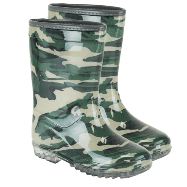 Boys PVC Camo Wellington Boots