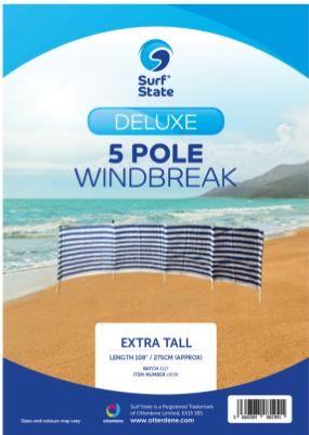 Surf State Deluxe Windbreak King Size Blue & White