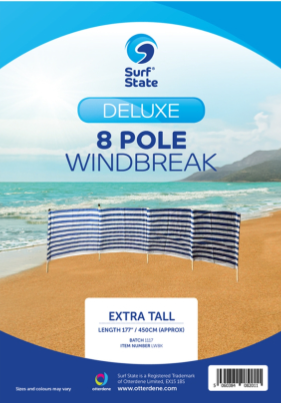 Surf State Deluxe Windbreak King Size Blue & White