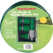 SupaGarden Hose & Spray Nozzle Set