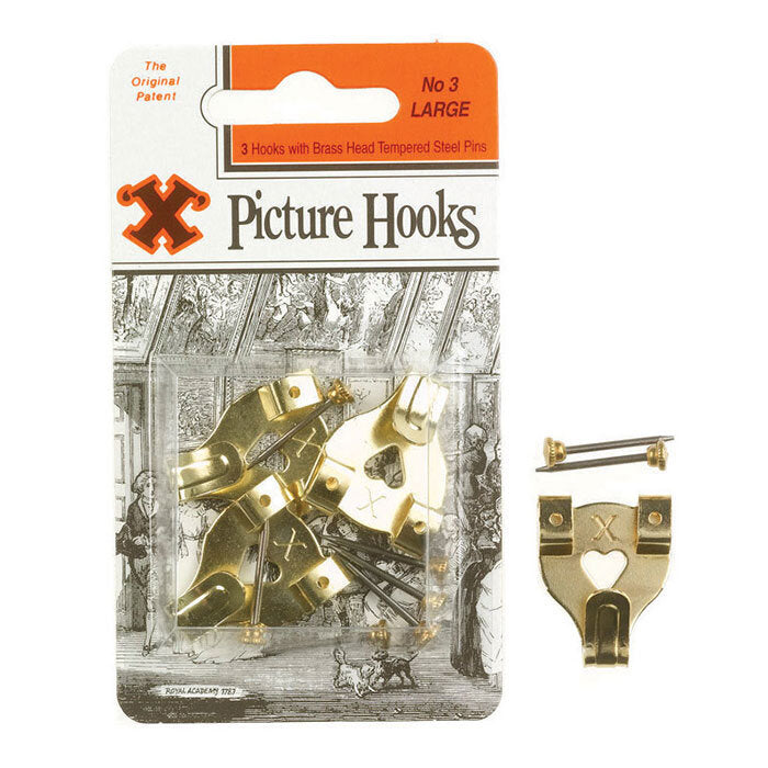 X Picture Hooks No.3 3 Pack