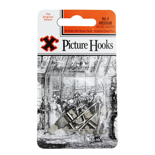 X Picture Hooks No.2 4 Pack