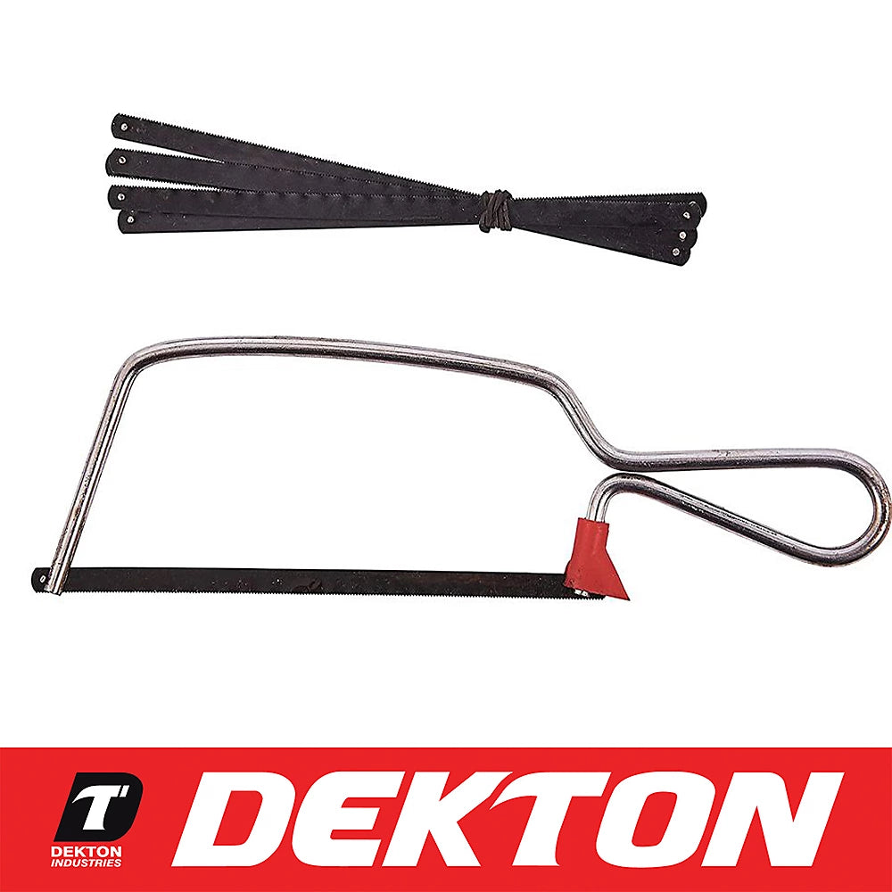 Dekton Junior Hacksaw With Blade & 6 Extra Blades Cutting Wood Steel Plastic - DT45512