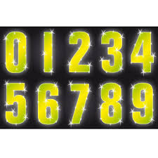 Wheelie Bin Numbers - Hi Vis Yellow