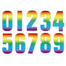 Wheelie Bin Numbers - Rainbow