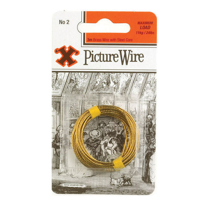 X Brass Picture Wire Solid Brass 3m