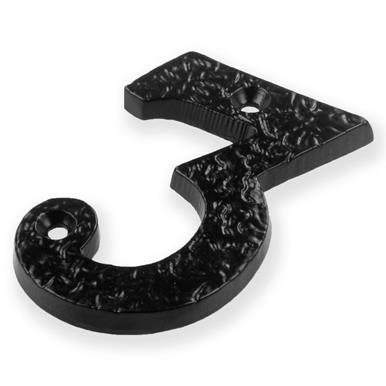 Antique Black Door Numbers 75mm