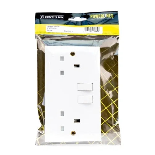 13 Amp 2 Gang Switched Wall Socket - EL15P