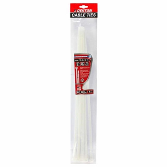 White Cable Ties 9x500mm Pack of 10