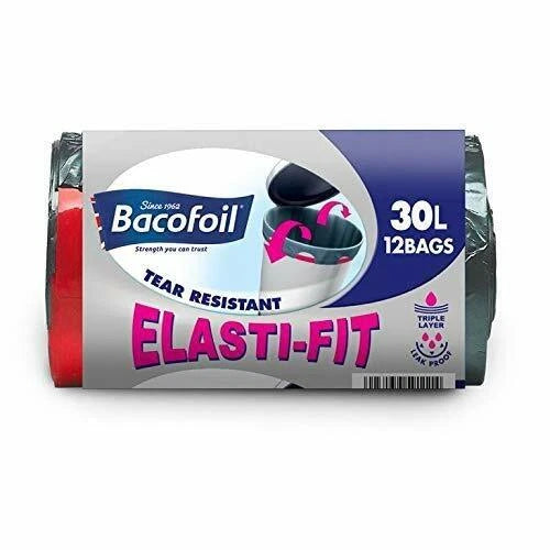 Bacofoil Elasti-Fit 30L Pack of 12